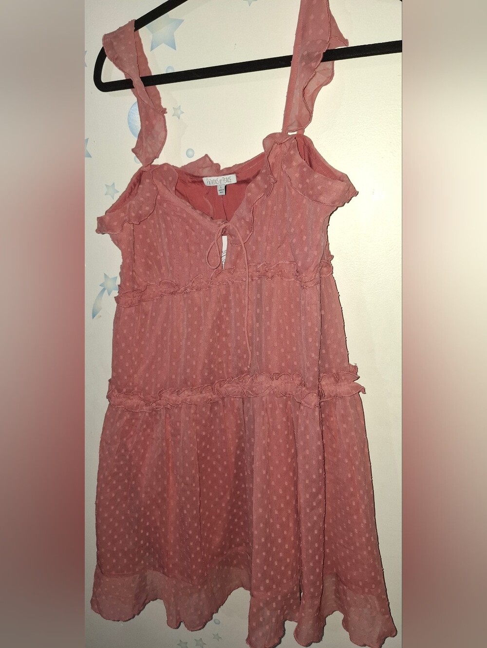 Patrons of Peace Pink Ruffle Dot Sundress